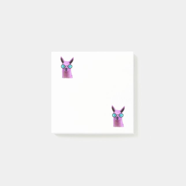 Kall rosa Llama! Posta-det noterar Post-it Block (Framsida)