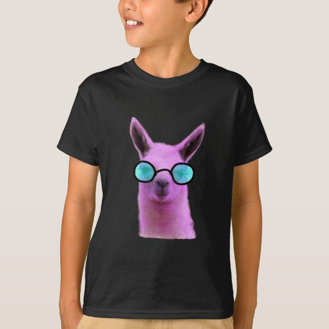 Kall rosa Llama! Tee Shirt (Framsida)