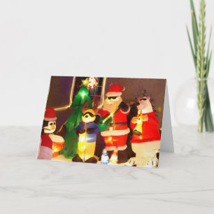 Kall Santa julkort Helgkort