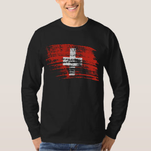 Kall schweizareflaggadesign tee
