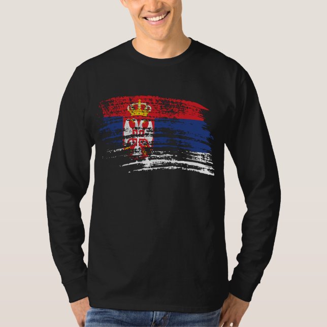 Kall serbisk flaggadesign tröja (Framsida)
