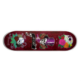 Kall skalleTrio Skateboard Bräda 20 Cm