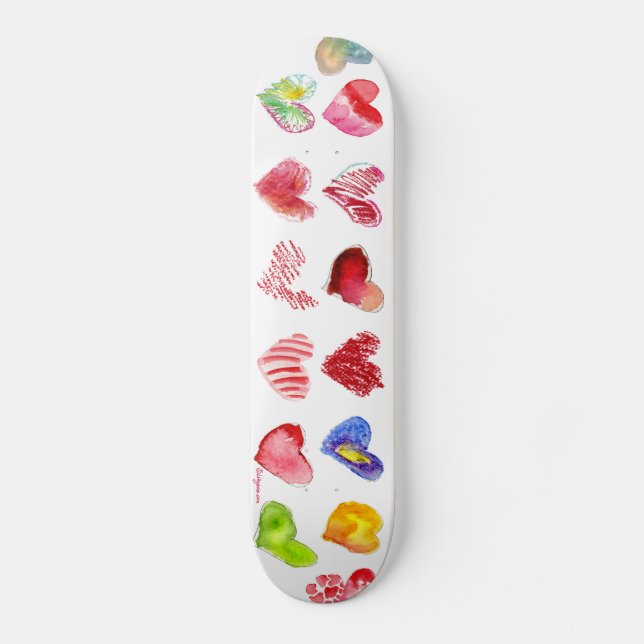 Kall Skateboard för hjärtaflickaanpassningsbar (Framsida)