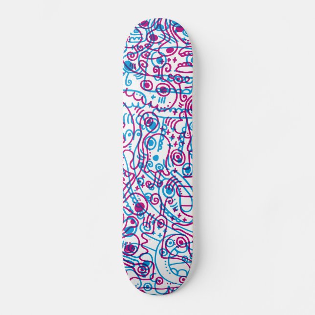 Kall skateboard med galna gigantiska diagram (Framsida)