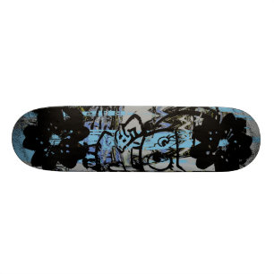 Kall skateboard med mörka grungediagram bräda 20,5 cm