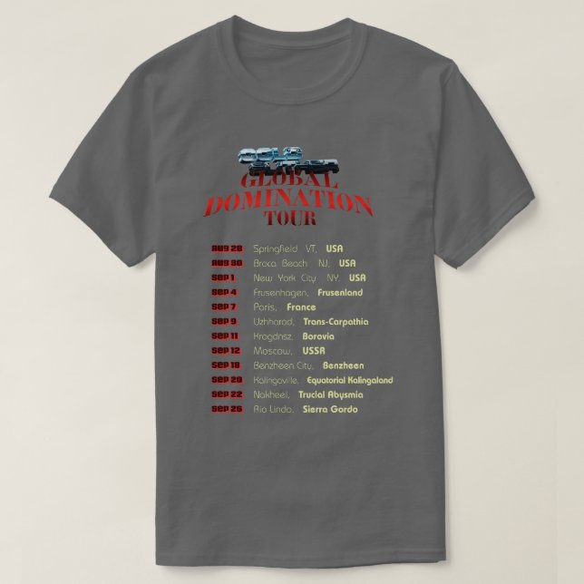 Kall Slither Tour shirt vers2 T Shirt (Design framsida)