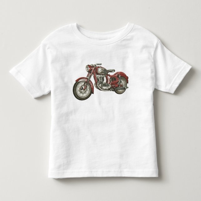 Kall småbarnT-tröja med den stora röda Retro Tröja (Framsida)