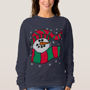 Kall Snögubbe Abstrakt Julkonst att Bära T Shirt