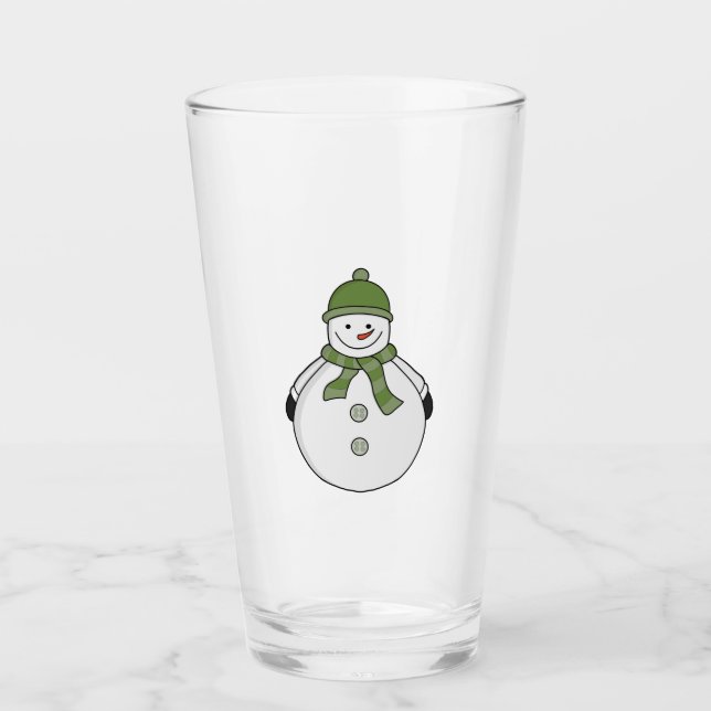 Kall snögubbe glaskopp (Framsida)