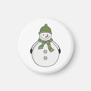 Kall snögubbe magnet