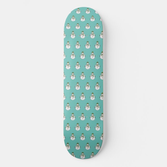 Kall snögubbe mini skateboard bräda 18,5 cm (Framsida)