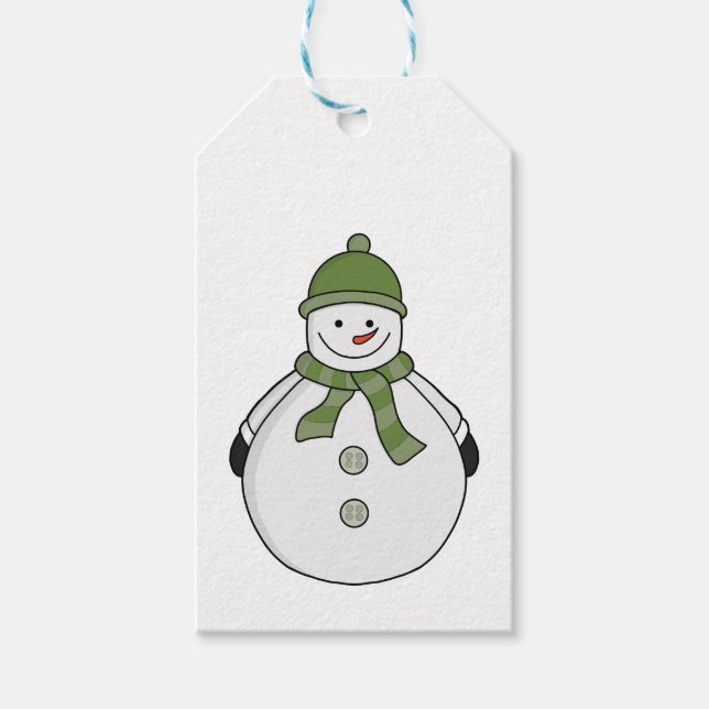 Kall snögubbe presentetikett (Framsidan)
