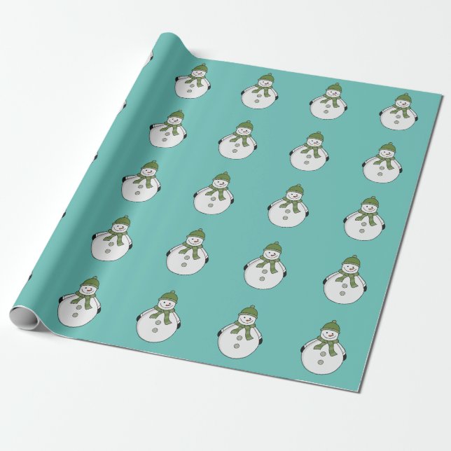 Kall snögubbe presentpapper (Utrullad)