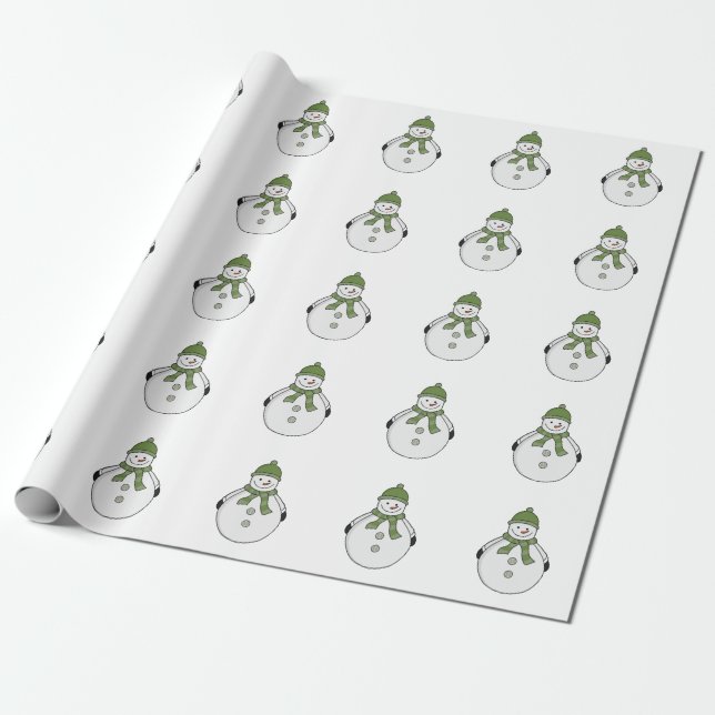Kall snögubbe presentpapper (Utrullad)