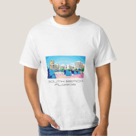 Kall SÖDRA STRAND, MIAMI, FLORIDA T-tröja Tee Shirt