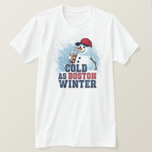 Kall som Boston Winter T Shirt (Design framsida)