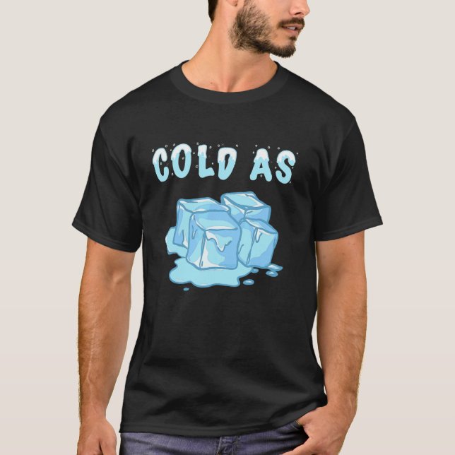 Kall som iskubaner Snö Coola Snö Snöflingor, fryst T Shirt (Framsida)