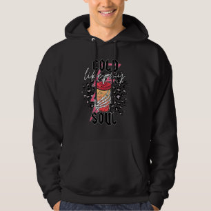 Kall som min själ Skelett Hand Kaffe Halloween Hoodie