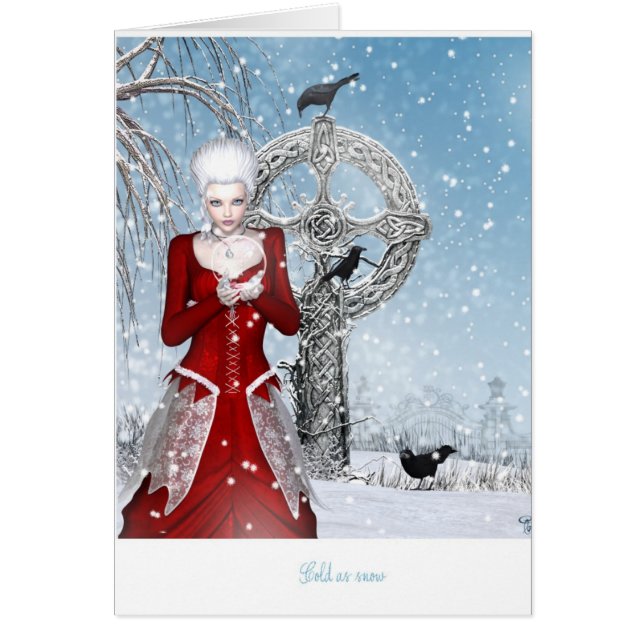 Kall som snö hälsningskort (Framsidan)