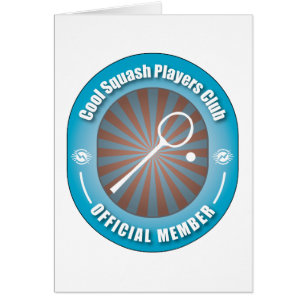 Kall squashspelareklubb hälsningskort