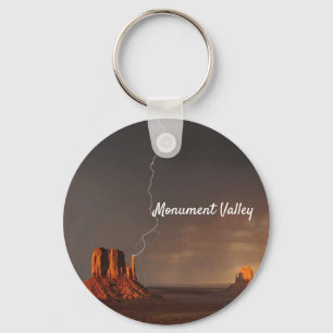 Kall storm Arizona för monumentdalblixt Nyckelring