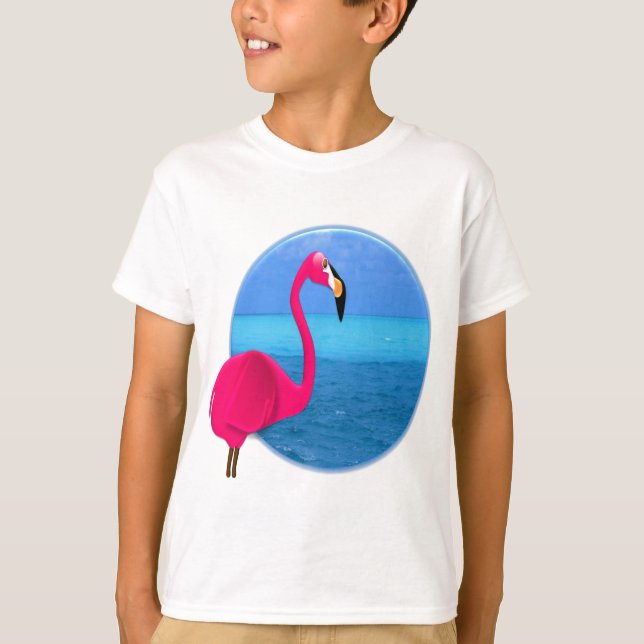 Kall strandFlamingo Tee Shirt (Framsida)