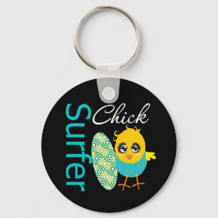 Kall surfarechick nyckelring