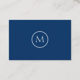 Kall svart Minimalist Monogrammed elegant Visitkort