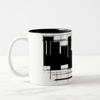 Kall svartvit designkaffemugg/kopp Två-Tonad mugg