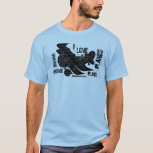 Kall t-skjorta för vintageflygplangrafik design tee shirt