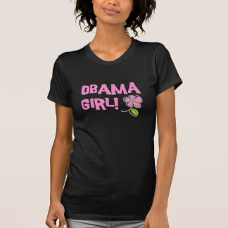 Kall T-tröja för blomma för Obama flickarosor T-shirt