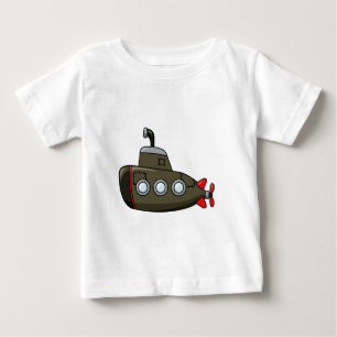 Kall tecknadubåt t-shirt