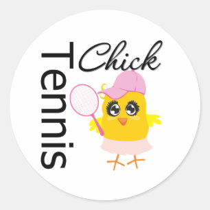 Kall tennischick runt klistermärke