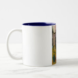 Kall traditionell japansk woodprintklassikergeisha Två-Tonad mugg