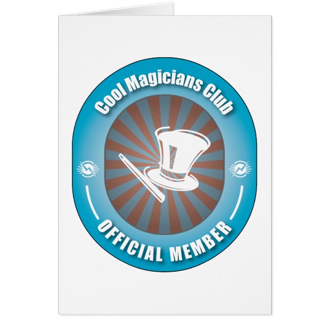 Kall trollkarlklubb hälsningskort (Framsidan)