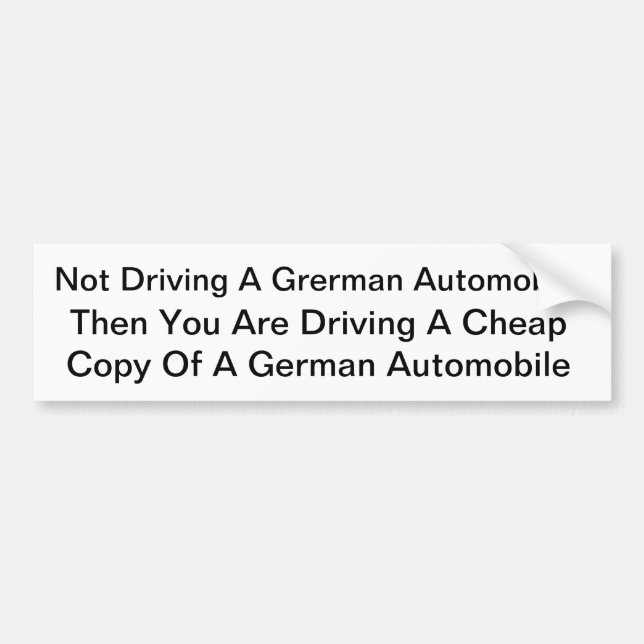 Kall tysk klistermärke (Framsidan)