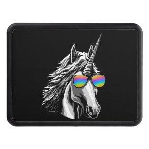 Kall unicorn med regnbågesolglasögon dragkroksskydd