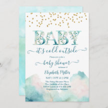 Kall utanför Kön Neutral babyinställarinbjudan