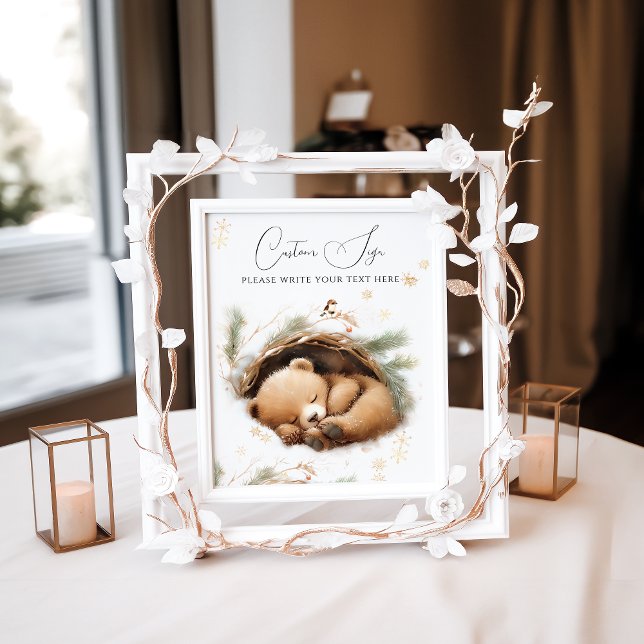 Kall utanför trädbeklädnad, babyskor för vinter poster (Skapare uppladdad)