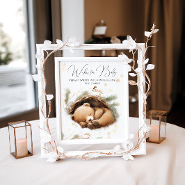 Kall utanför trädbeklädnad, babyskor för vinter poster