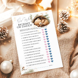 Kall utanför trädbeklädnad Bear Winter Baby Shower