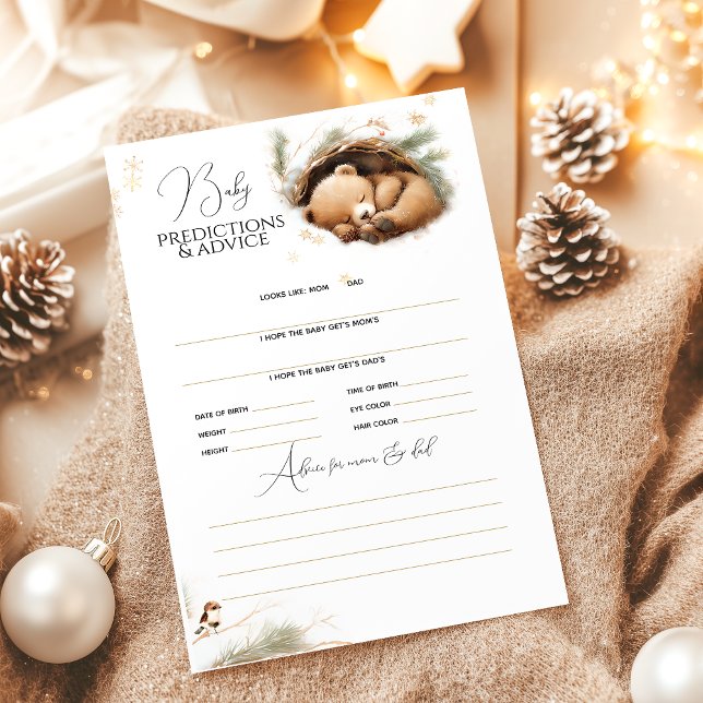 Kall utanför trädbeklädnad Bear Winter Baby Shower (Skapare uppladdad)