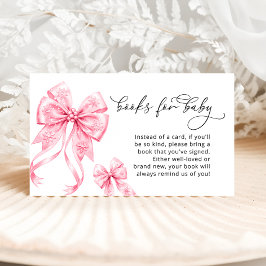 Kall utanför Winter Rosa Bow Bokar för Baby Tilläggskort