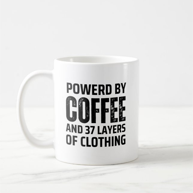 Kall Väder Vibes Mugg, Kaffe och väder Kaffemugg (Vänster)