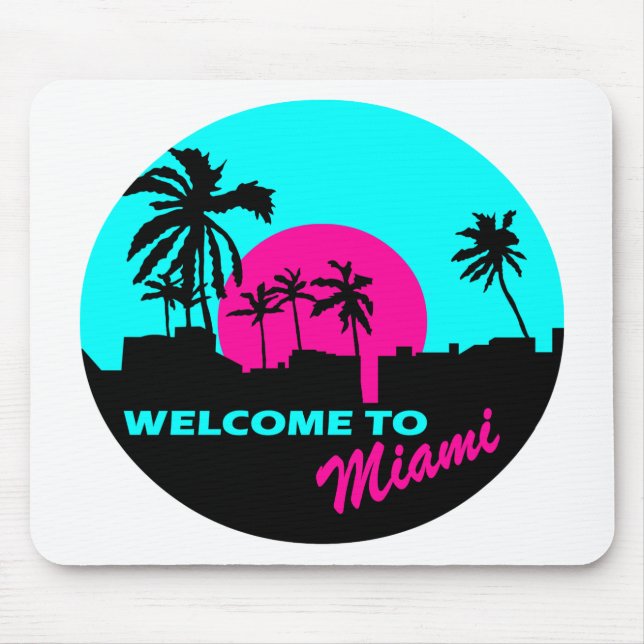 Kall välkomnande till den Miami designen Musmatta (Framsidan)