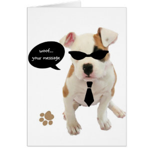Kall valp hälsningskort