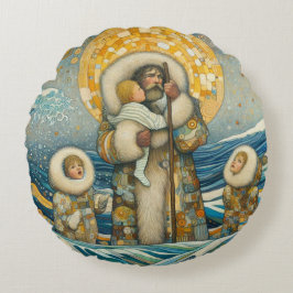 "Kall Vatten, Stark Guide" Rundpil Rund Kudde