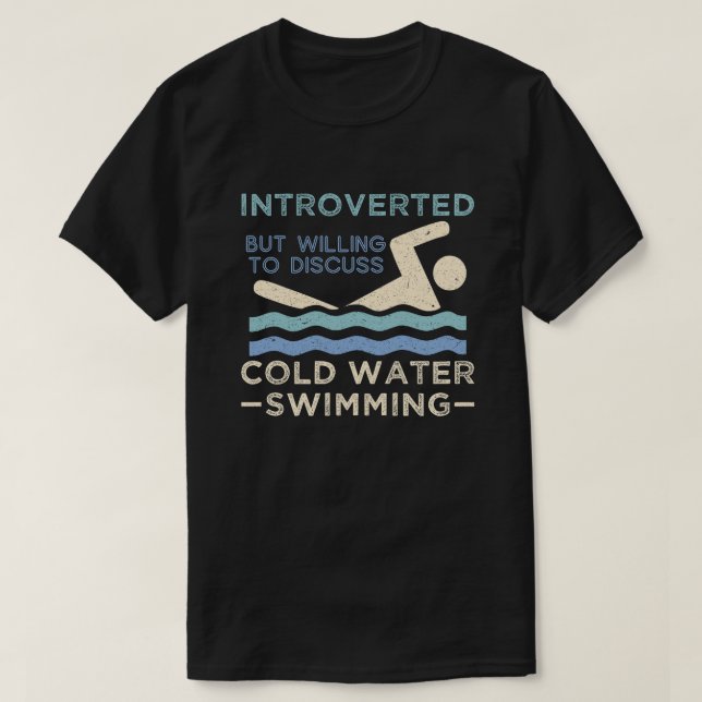 Kall Vatten Swimming Introvert T Shirt (Design framsida)