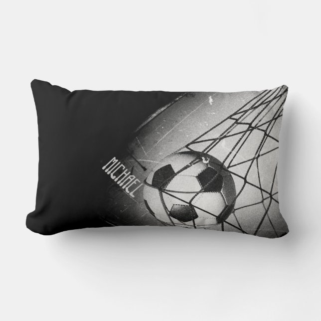Kall vintageGrungefotboll i målpersonlig Lumbarkudde (Framsida)