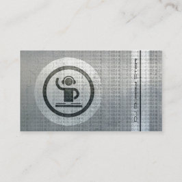 Kall visitkort för tekst för dj-logotypmetall